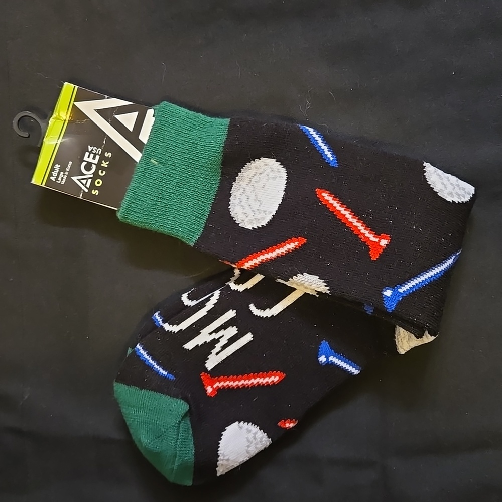 Ace USA Golf Socks Adult Size Large NWT